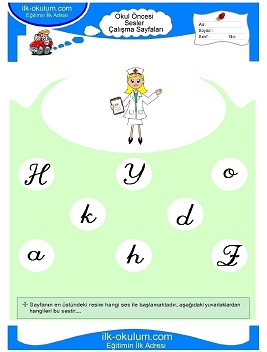 Çocuklar İçin H Sesi Çalışma Sayfaları 